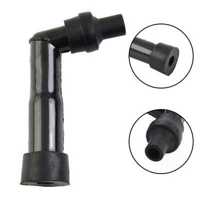 10-12mm Motorcycle Spark-Plug Cap / Resistor Cover Black 102º #XD05F-R Fittings