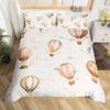 Air Balloon Duvet Cover Sets For Kids Queen King Size Lightweight Down Room Decor 2 Pillowcases And 1 Duvet Cover No Quilt