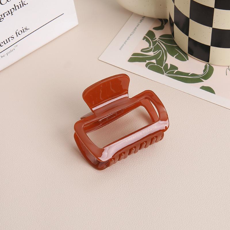 New Acetate Square Hollow Out Big Claw Clips For Women Solid Color Leopard Pattern Shark Clip Female Hair Accessories