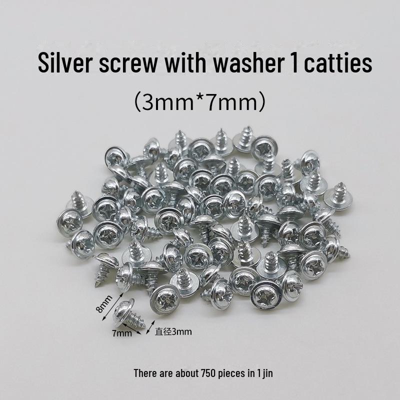 Gold and Silver Self-tapping Screw Kit with Washers, Assorted Models, 500g.