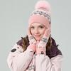 Women Winter Hat Scarf Gloves Set Pom Pom Warm Hat Long Knit Scarf Touchscreen Gloves Set Thick Warm 3 in 1 Set