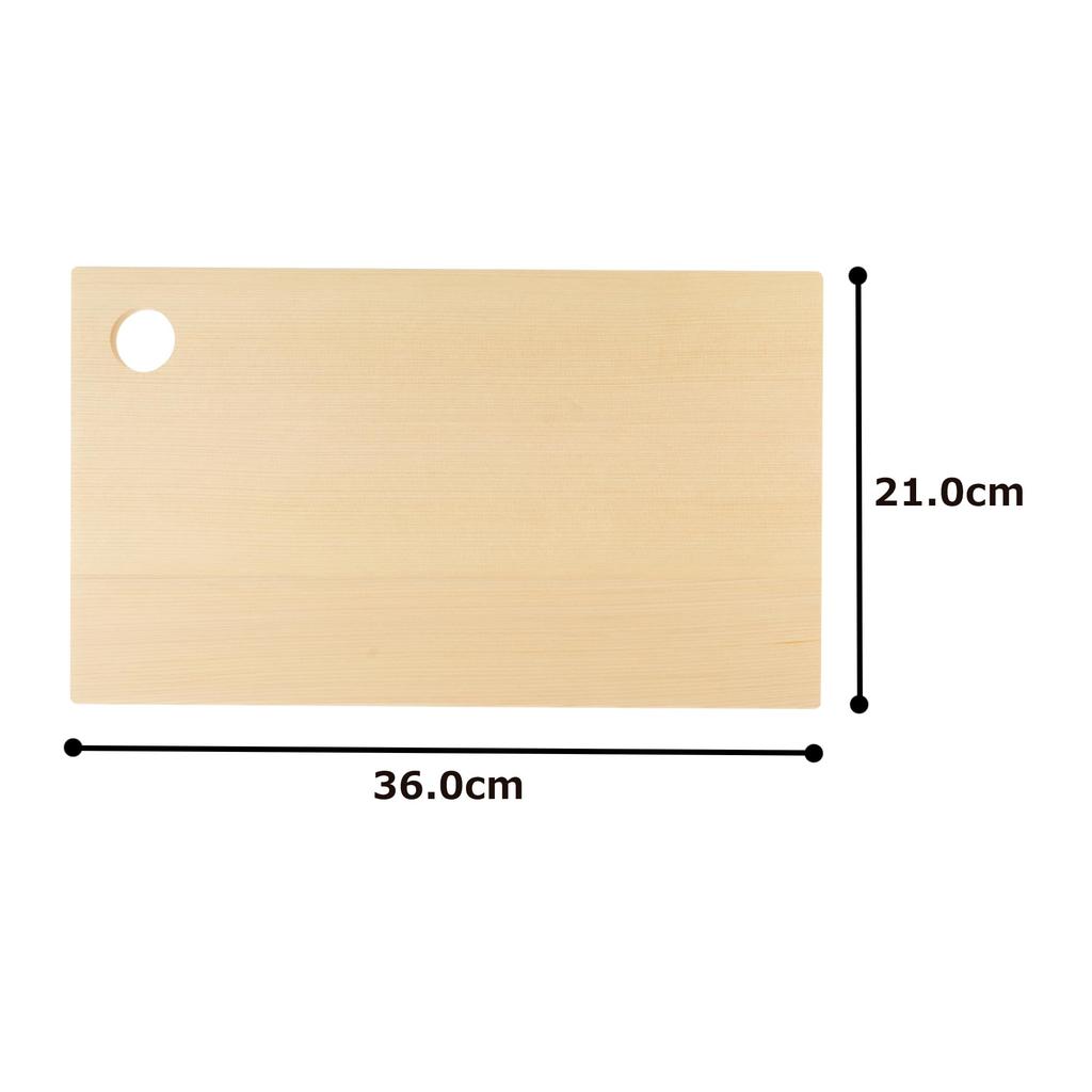Umezawa Woodcrafts Co., Ltd. Aomori Cypress Cutting Board, 36 X 21 X 2 Cm