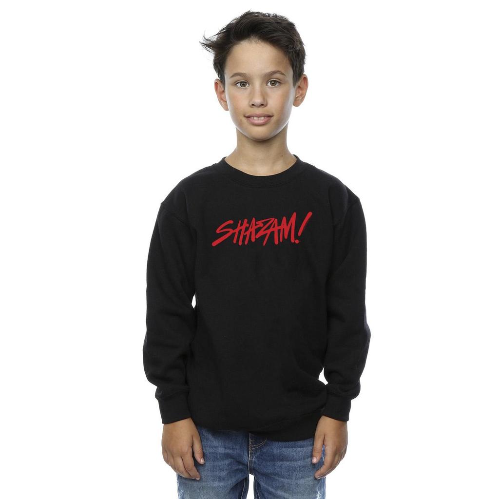 DC Comics Boys Shazam Fury Of The Gods Spray Paint Logo Sweatshirt