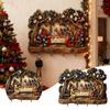 Wooden Wall Keychain Hanging Classic Wooden Nativity Shared Holder Keychain Ornament Key Up Movie Keychains Hooks Scene Han T9O6