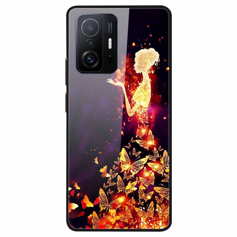 Tempered Glass Case For Xiaomi 11T Cover 6.67 Cool Bumper Hard glass Case For Xiaomi 11T Pro Case Mi 11T Pro Mi11T Capa Shells