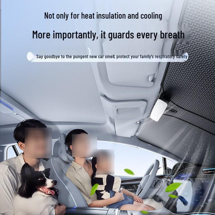 Triple-Layer Car Sunshade: Activated Carbon, UV Protection, Heat Insulation, Light Blocker, Summer Sun Umbrella Curtain.