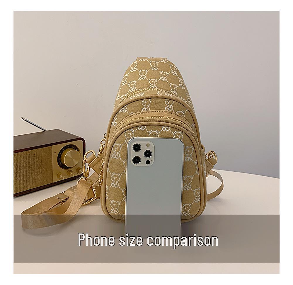 Women's Summer Canvas Chest Bag: Stylish, Atmospheric, Small Backpack
