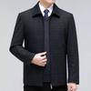 Dad's Winter White Duck Down Jacket Middle-aged and Elderly Grandpa Men's Lapel Warm Jacket Wool Down Jacket Top