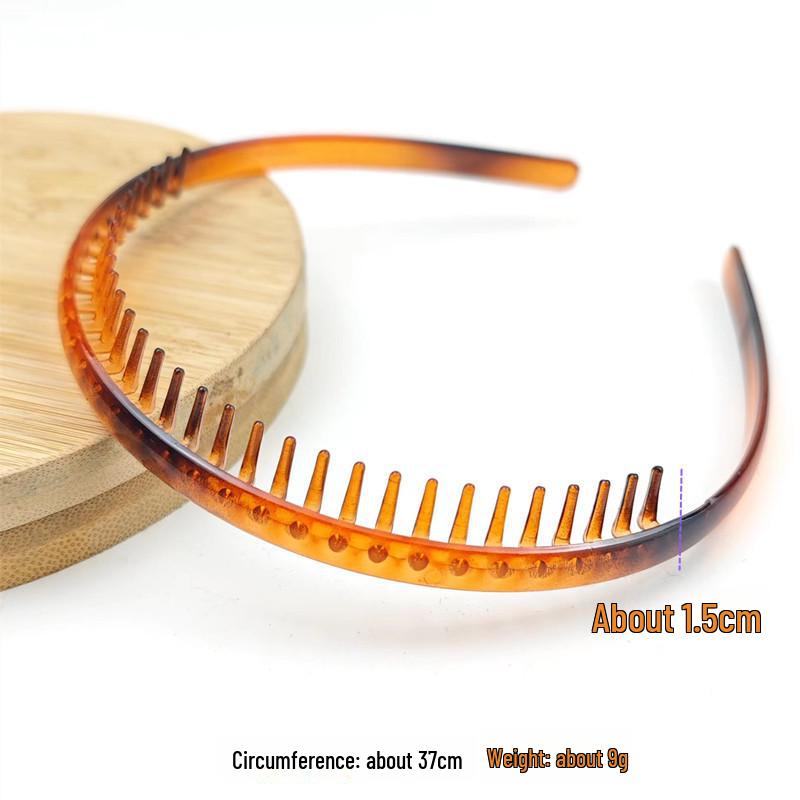 Women's Non-slip Black Headband with Teeth for Face Washing & Facial Masks