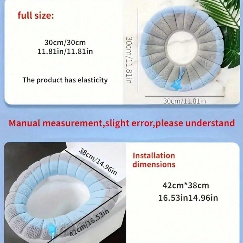 1/2/4 Pieces of Dual Color Washable Toilet Seat for Hand Washing Only, Suitable for Home and Dormitory Bathroom Decoration