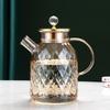 Champagne Diamond Glass Water Pitcher Set