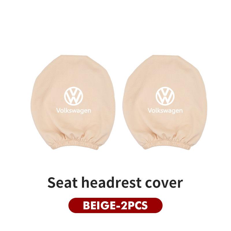 RUN1 For Volkswagen VW Car Seat Headrest Pillow Anti-Dirty Protective Cover Dustproof Scirocco Passat Polo B5 B6 B7 CC Tiguan Sharan