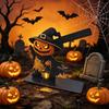 Wooden Grim Reaper Skeleton Decor Funny Cartoon Ornaments For Halloween Home Tabletop Decor