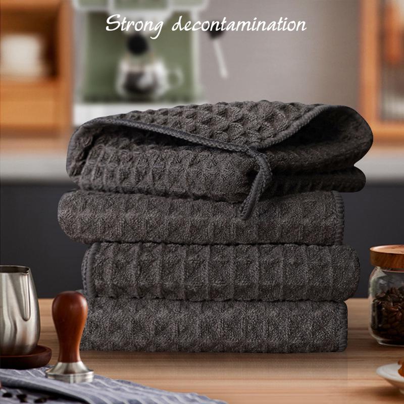 Waffle Weave Lint-Free Dishcloth: Absorbent Cleaning Towel for Kitchen & Coffee Bar