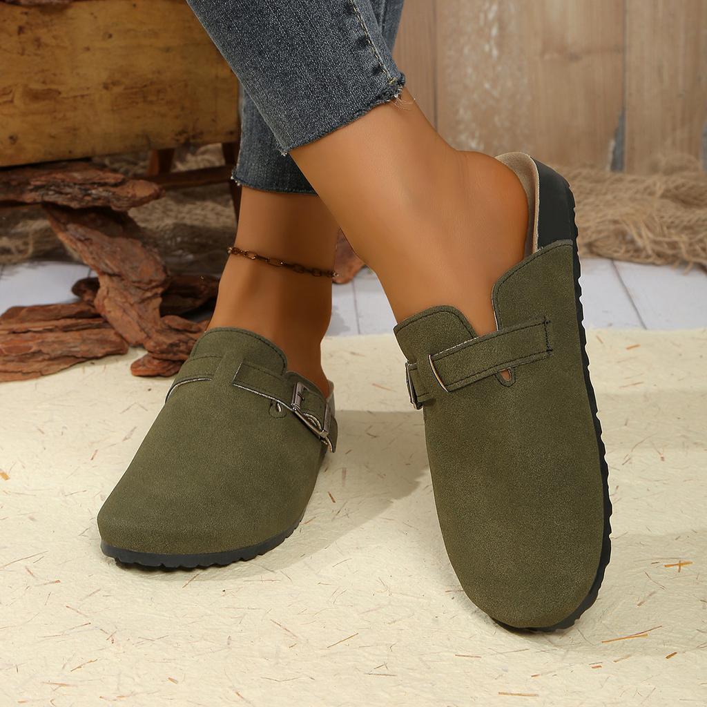 Baotou slippers female couple cork drag wish large size shoes casual half drag lazy shoes tide