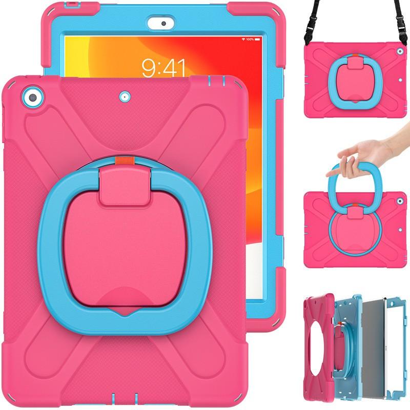 Universal Rotating Stand Case IPad 10.2 10.9 Pro 11 Air With Shockproof Silicone Cover Multi-Angle Viewing Anti-Slip Grip