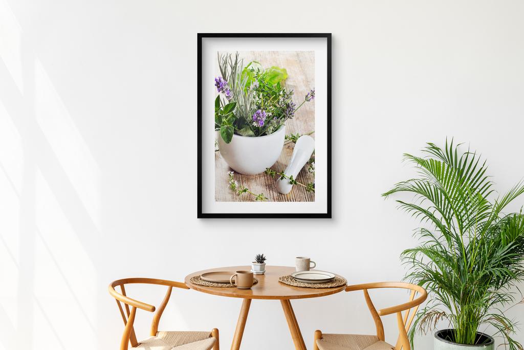 Plakat kuchenny z Ziołami Obraz na ścianę do Kuchni Jadalni w ramie 50x70