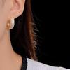 Light Luxury Zircon Hoop Earrings Ear Jewelry Temperament Crystal Circle Earrings Copper Gifts Women Sparkling Earrings