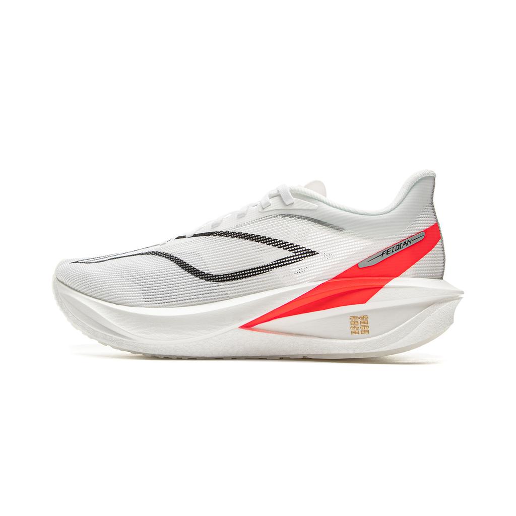 Li Ning Feidian 5 Challenger Scarpe da Corsa con Piastra in Carbonio Tecnologia Ultraleggera Uomo Scarpe da Corsa Standard-Bianco ARMV001-1