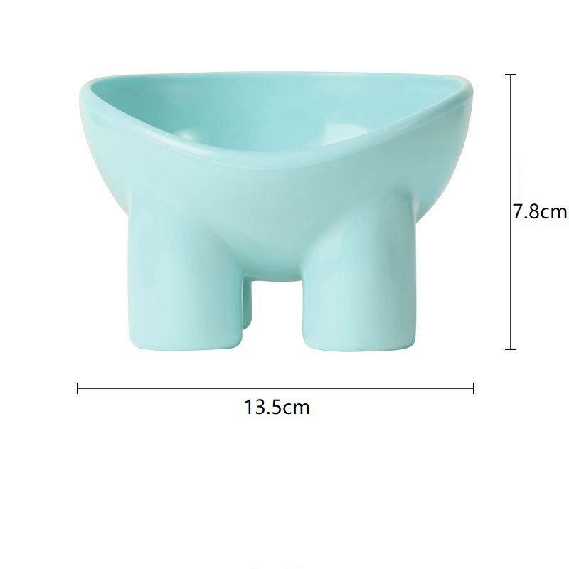 Ergonomic Pet Bowl with High Foot Design for Small Dogs and Cats