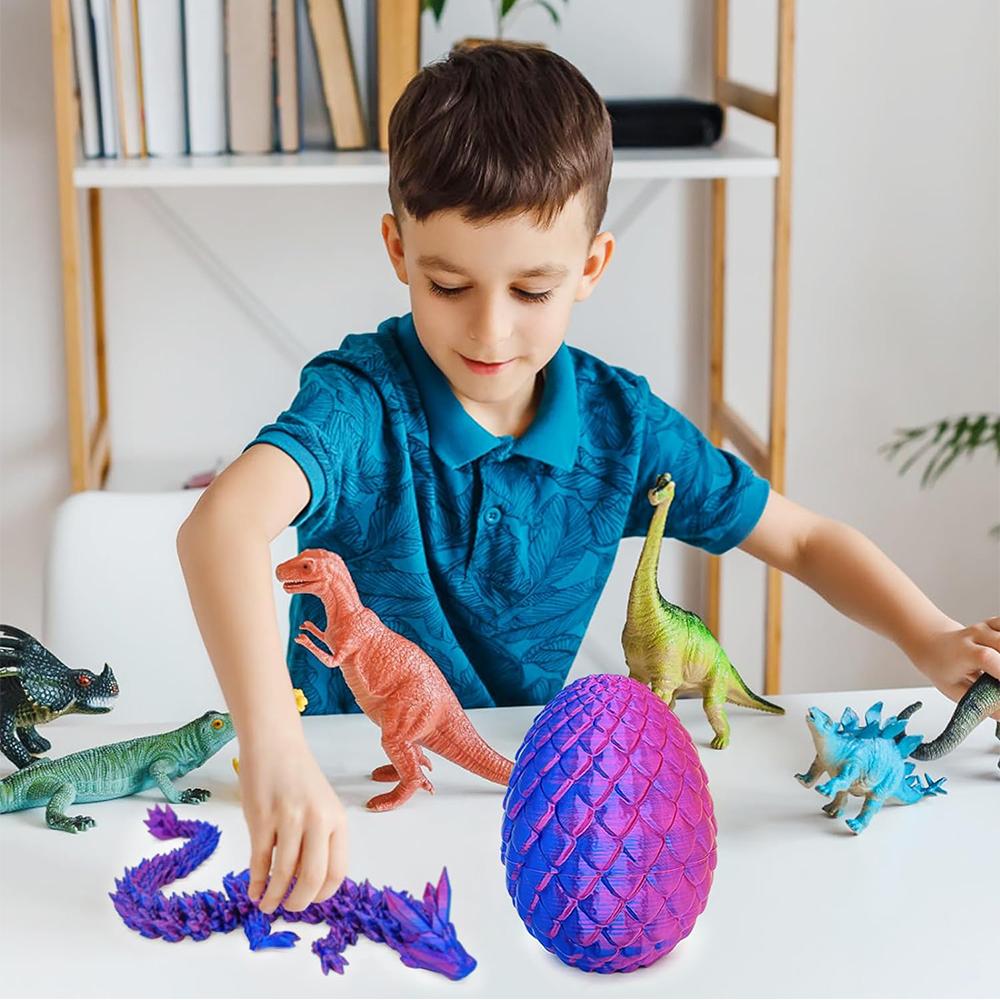 3D Printed Dragon Articulated Dragon Toys Purple For Home Office Accessories