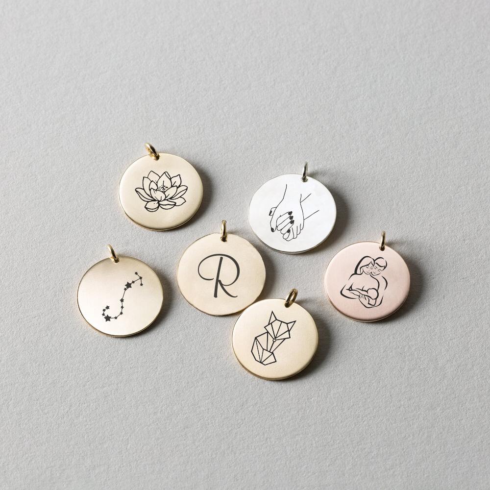 Stainless Steel Bulk Items Jewelry Findings Gold Necklace Personalized Custom Charms Pendant Making Supplies Designer Charms