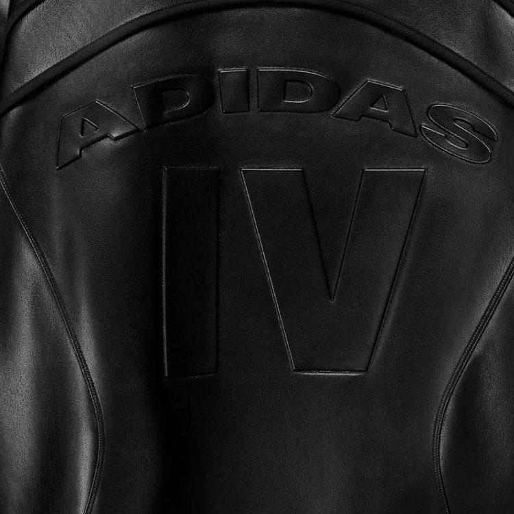 Adidas Originals X Ivy Park Co-Branded FW23 Embossed Leather Short-Sleeve Soccer Jersey Unisex Tops Black IT0260