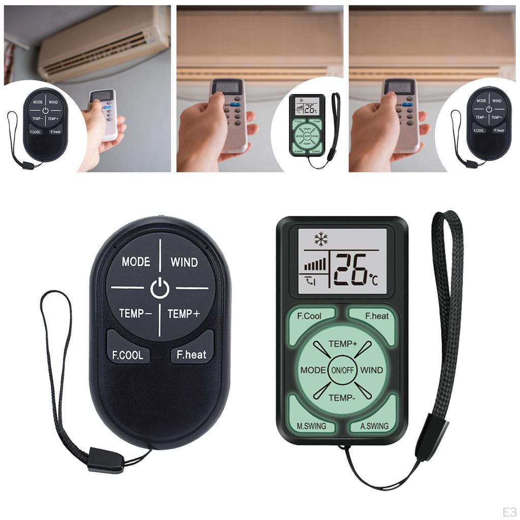 Mini A/C Remote Control Air Conditioning Controller Sensitive Multifunction with Lanyard for Home