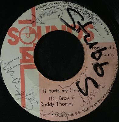 7inch Record RUDDY THOMAS - It Hurts My Heart NONE Total Sounds Jamaica Reggae, Ska & Dub Used