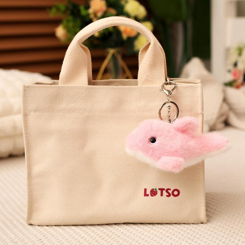 Cute Little Dolphin Doll Plush Toy Blue Dolphin Bracelet Girl Bag Keychain Small Pendant