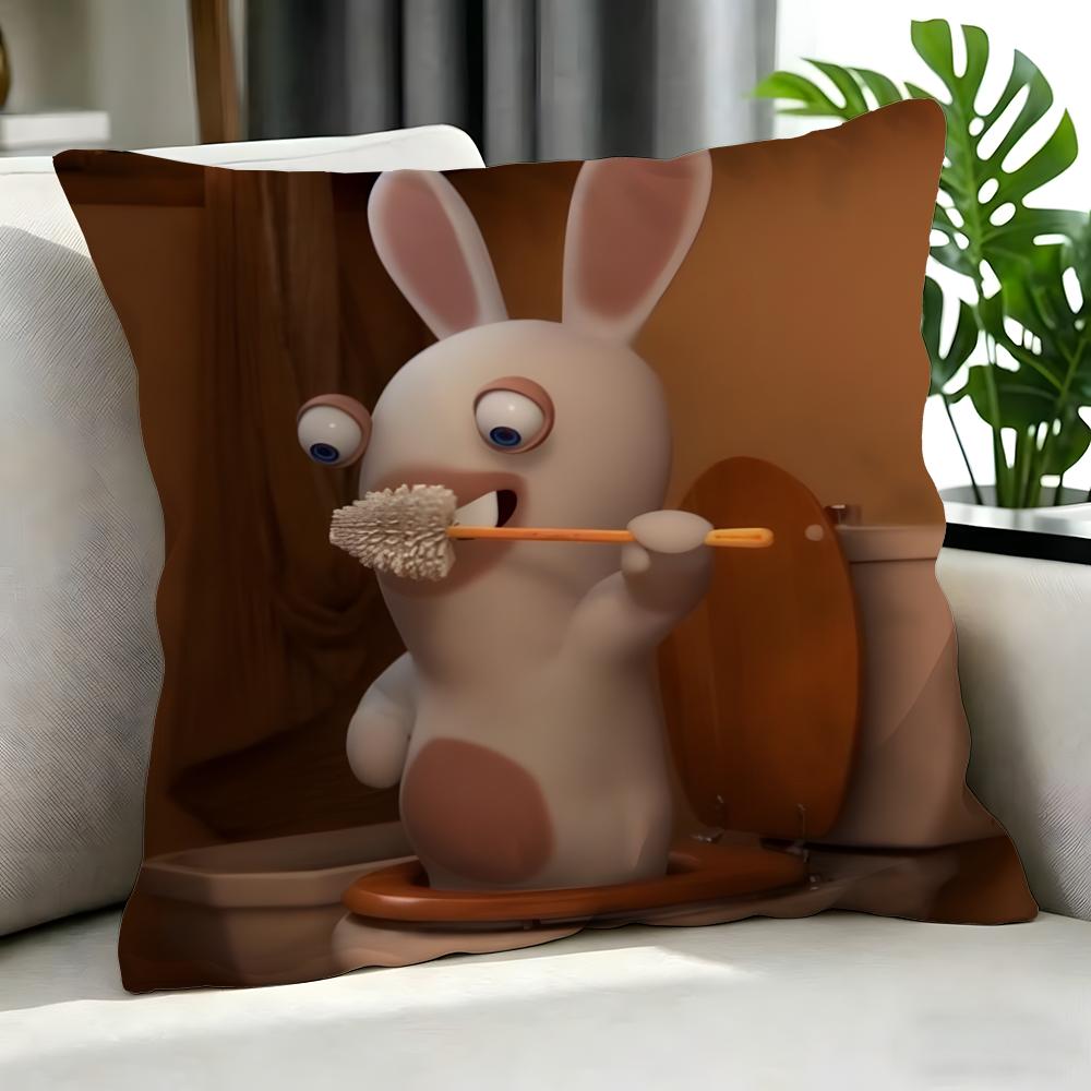 Cartoon Rabbids Invasion Cushion Cover Cushion Cover Set 4Pcs 50X50 45X45 40X40 Pillowcase Decorative Sofa Home Decor