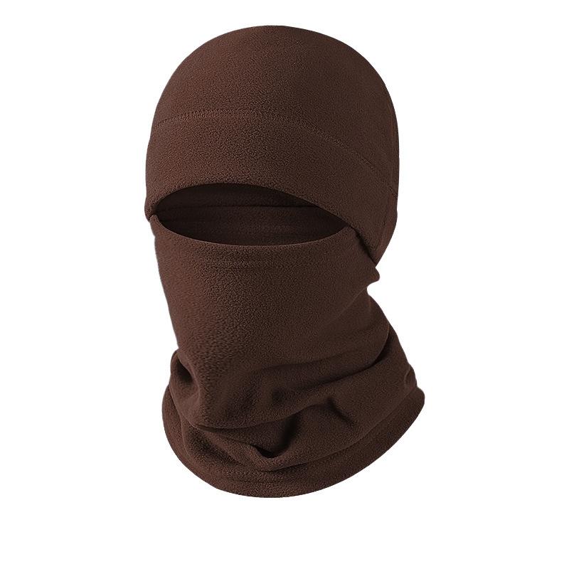 Winter Coral Fleece Balaclava Men Hat Neck Warmer Beanies Thermal Head Cover Outdoor Sports Scarf Ski Caps