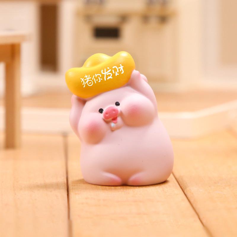Piglet Mini Ornament for Girl's Room or Car Center Console Decor