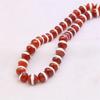 10mm Round Faceted Red Horizontal White Bar Agates Onyx Loose Beads Women Girls DIY Accessory Jewelry Making Design