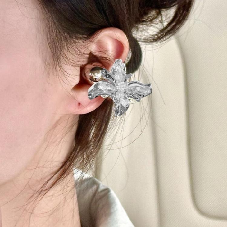 Delicate Butterfly Rhinestones Earphone Decor Strong Metal Base Portable Fashionable Crafting Component for Jewelry