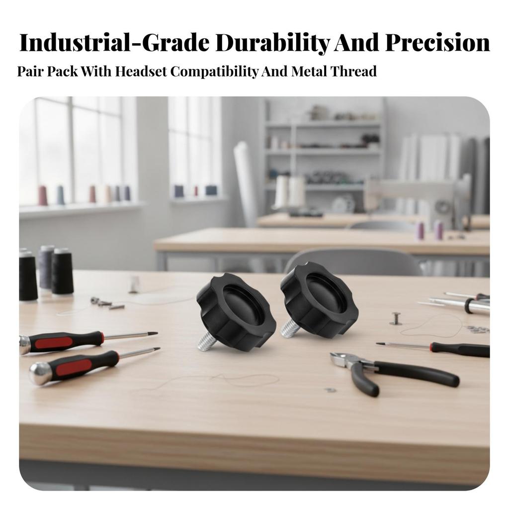 2 Pieces Tightening Knob with Threaded Stud Non-Slip Hand