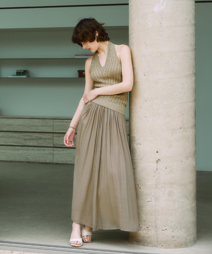 Zero Street [2 Colors] Le Zero Crinkle Elastic Skirt