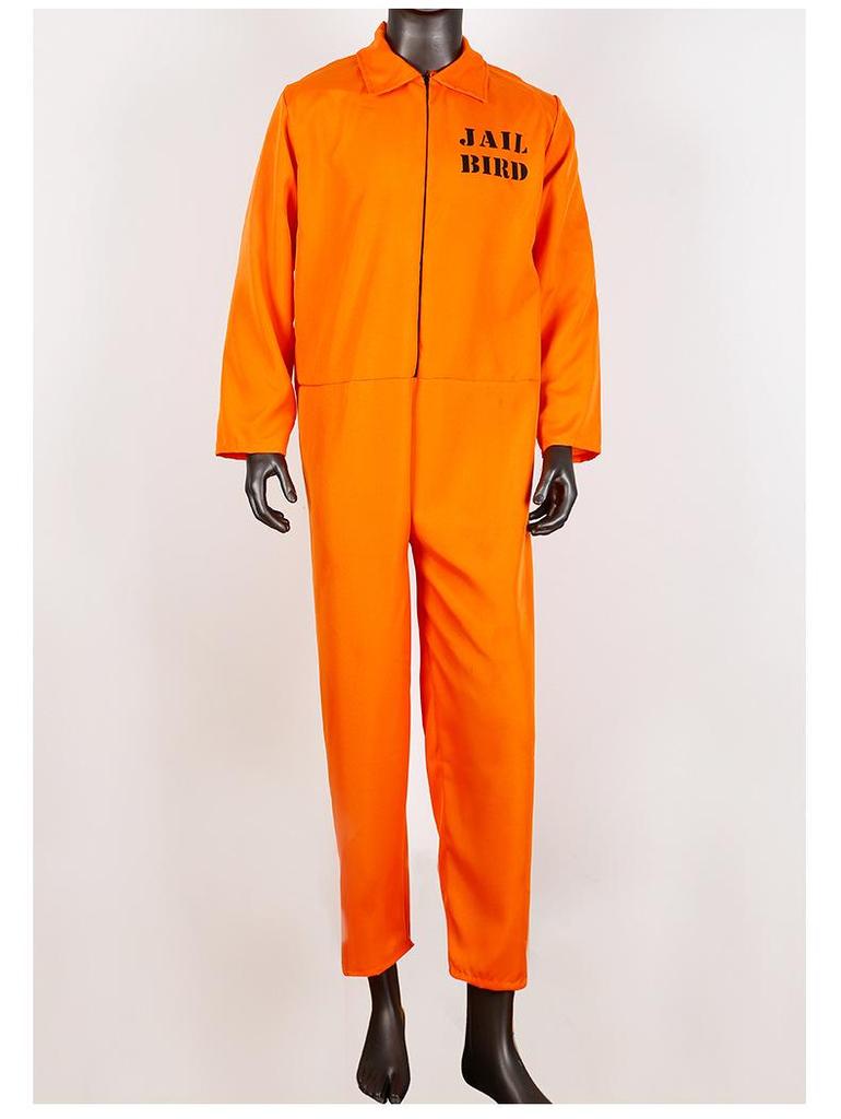 Unisex Halloween Cosplay Yellow Prisoner Costume for Adults and Kids