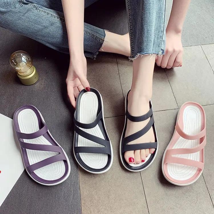 Fashion 2025 Summer Slippers Womens Jelly Shoes Ladies Flat Beach Shoes Casual Sandals Comfort Non Slip Flip Flops Female Slides Zapatos