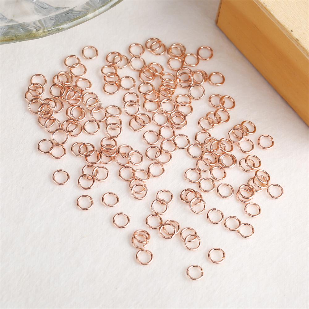 

Колье и браслет из 14-каратного позолоченного кольца для прыжков, DIY ювелирная застежка, аксессуары 0.7*5mm