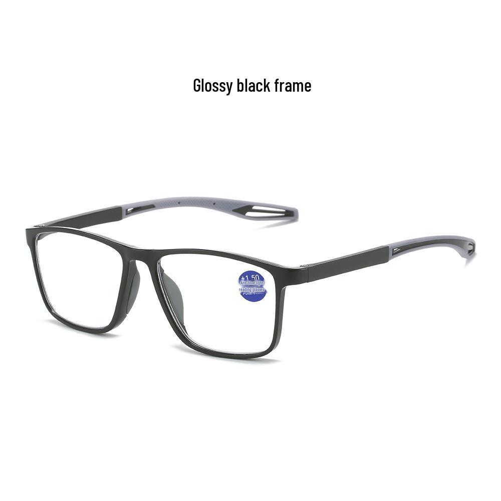 

TR Large Frame Blue Light Blocking Reading Glasses for Middle-aged & Elderly Men and Women - High Definition Sports Style +2.00