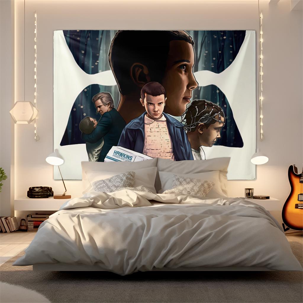 S-Stranger T-Things Sci-Fi Horror Tapestry Wall Hanging Banner Background Backdrops Living Room Cloth Bedroom Party Decor Gift