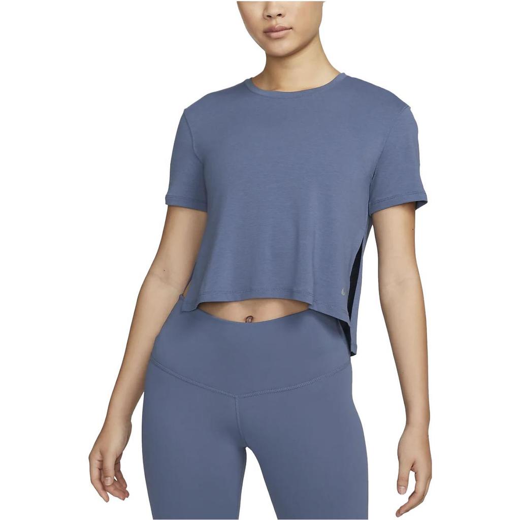 New Nike T Shirts Women's Blue Gray DM7026-491