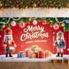 Holiday Decor Banner Gift Boxes Christmas Decoration Banner Holiday Banner Pine Branches For Winter Festival Office Party