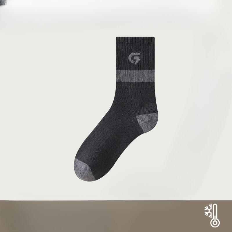 Loop Socks for Men, Thickened Warm Mid-calf Socks, Heat-storing Skin-friendly Floor Socks, Versatile Men's Socks