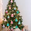 24pcs/set Creative Colorful Christmas Tree Ornament DIY Handmade Xmas Hanging Tags Happy New Year New Year Decor