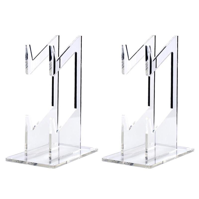 1/2PCS Clear 2 Layer PS5 PS4 Controller Stand With Headphone Holder Game Accessories Organizer Storage Rack For 1/2 Controllers