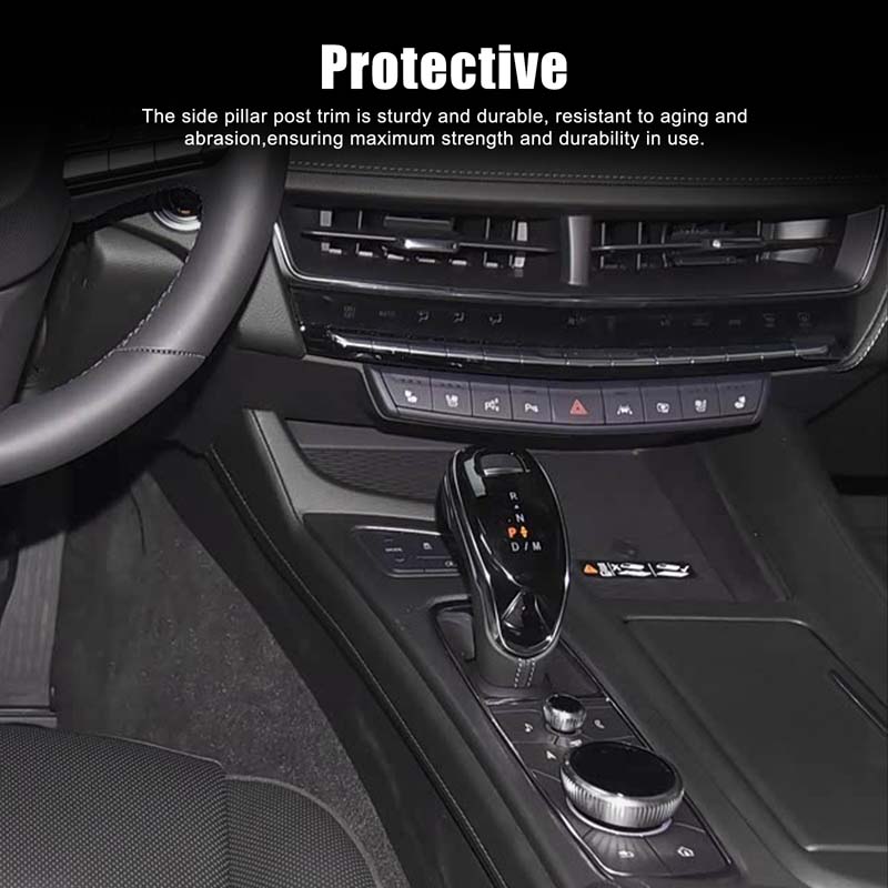 For Cadillac CT5 2020-2026 For Buick GL8 2020-2026 Real Carbon Fiber Car Interior Gear Head Shift Knob Handle Cover Trim Sticker