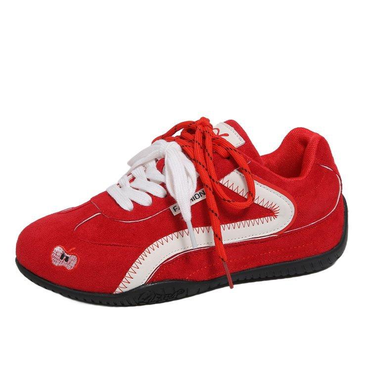 Apple shoes red thin-soled casual Forrest Gump shoes women's autumn 2025 new mesh light German training shoes sports shoes