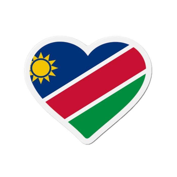 Aimant Coeur Drapeau Namibie - Multicolore - 7 Cm - 50 Pièces - Résine Synthétique - Mixte